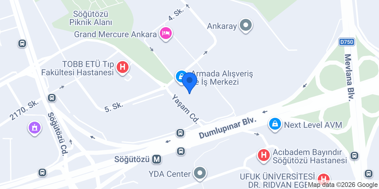 ProMasaj Ankara Armada AVM konumu
