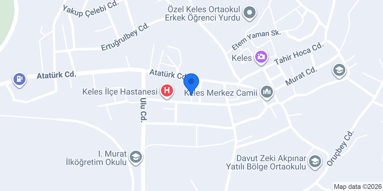 Keles 1 Nolu Aile Sağlık Mrk. konumu