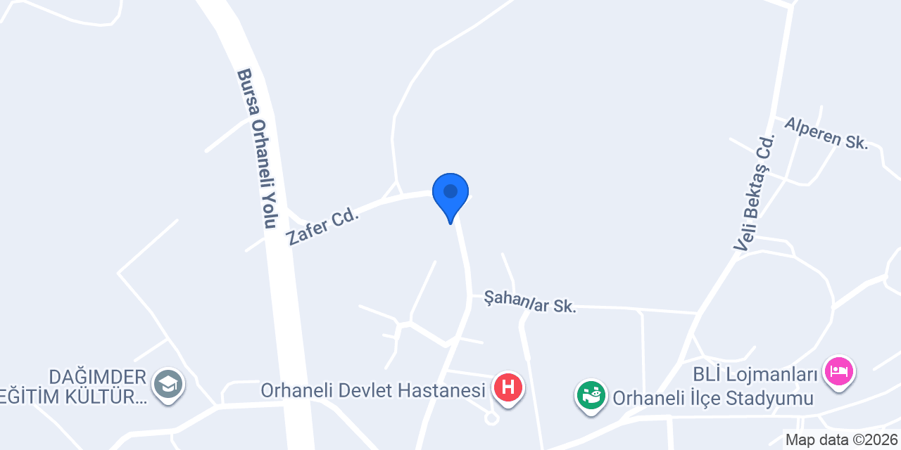 Orhaneli Sosyal Güvenlik Merkezi konumu