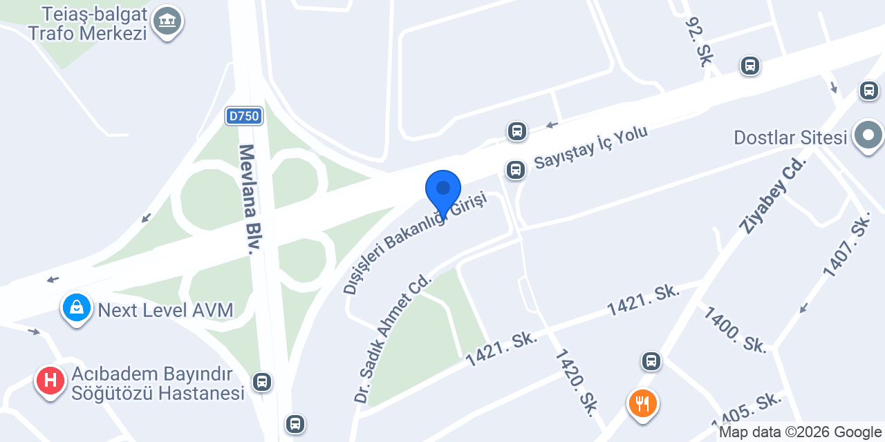 Büro Memur-Sen Dışişleri Şubesi konumu