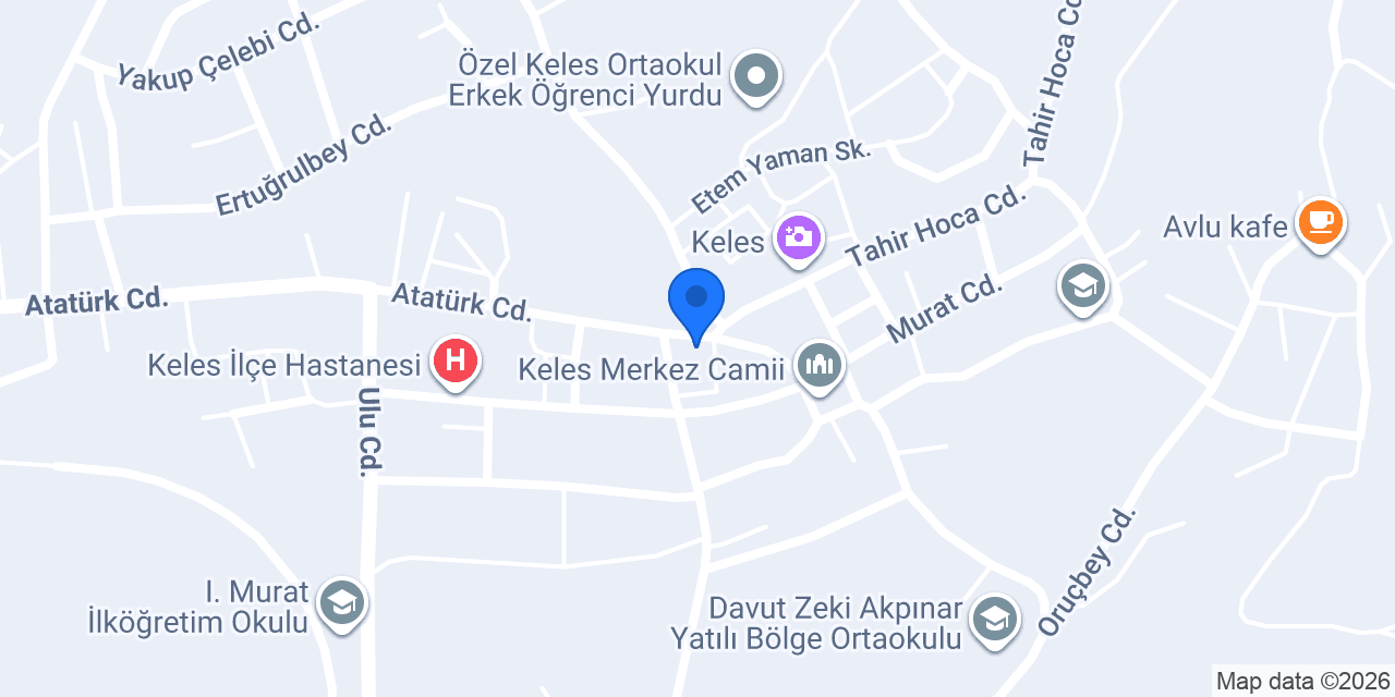 Keles Halk Eğitimi Merkezi konumu