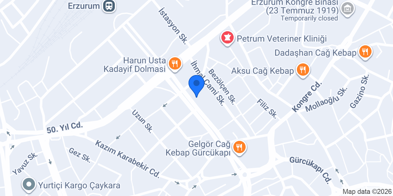 QNB Erzurum Şubesi konumu
