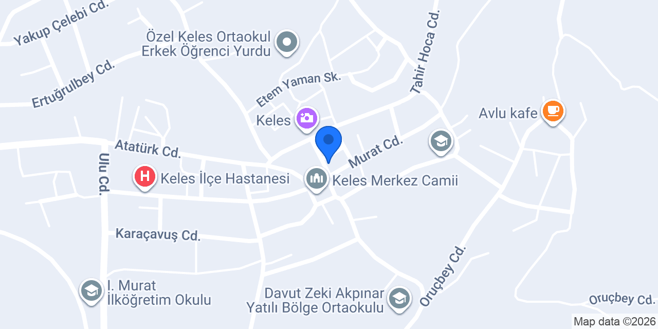 Keles Belediyesi konumu