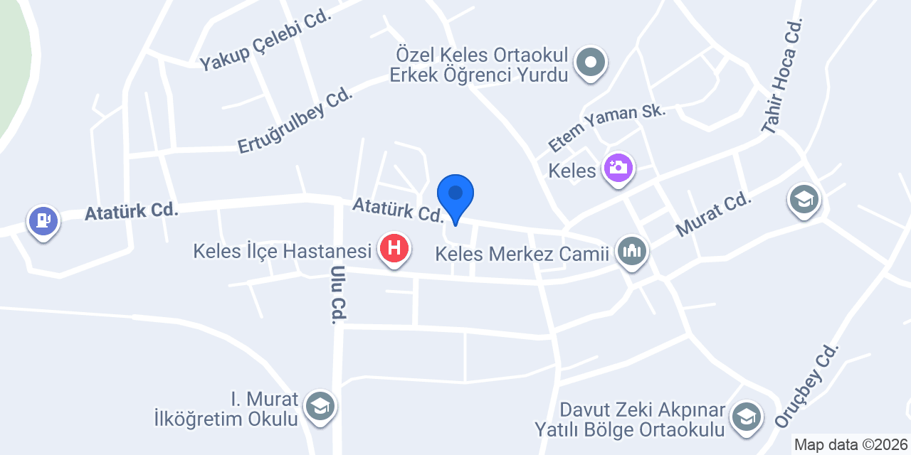 Ptt-Keles Şubesi konumu