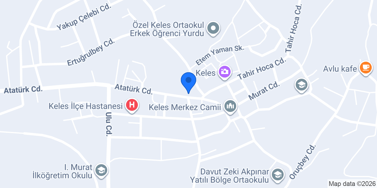 Keles Adliyesi konumu