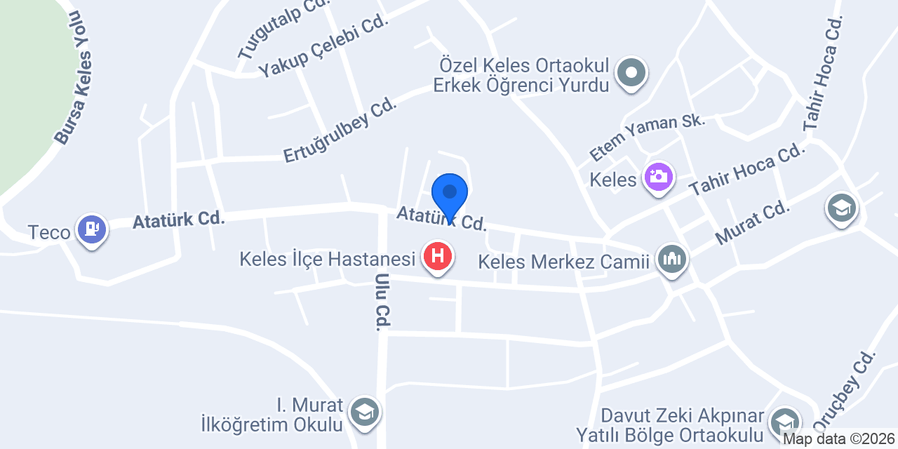 Keleş Orman İşletme Müdürlüğü konumu