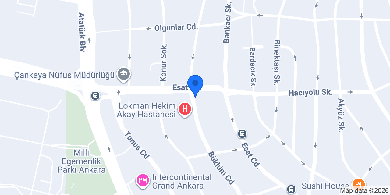 Latanya Hotel Ankara konumu