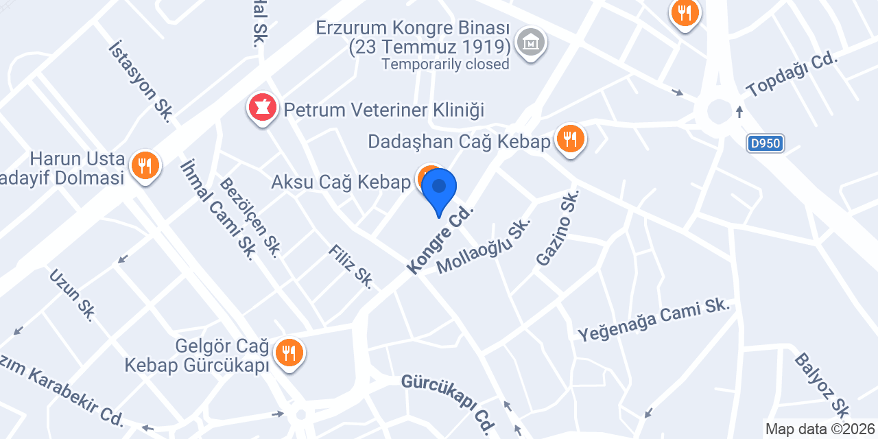 Dadaş Cağ Kebap konumu