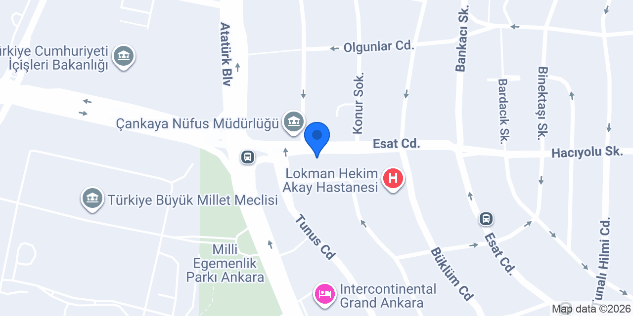 Demonti Otel Ankara konumu