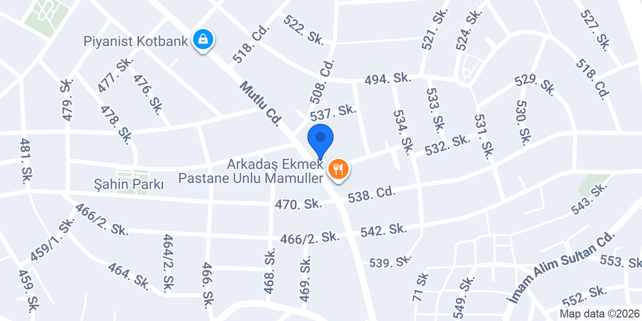 Akdere - Akyurt Süpermarket konumu