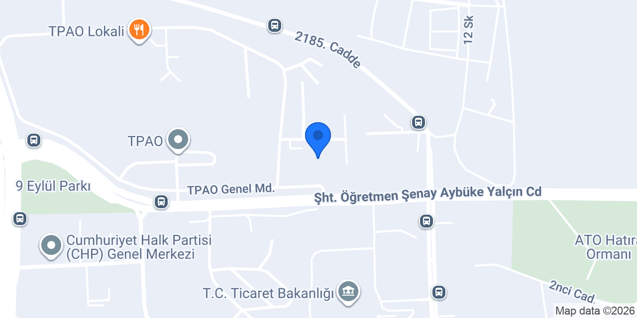 TPAO ARGE Merkezi konumu