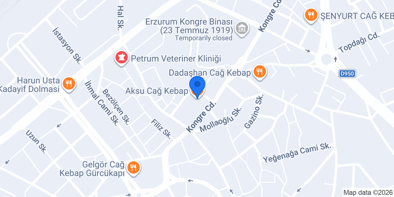 Aksu Cağ Kebap konumu