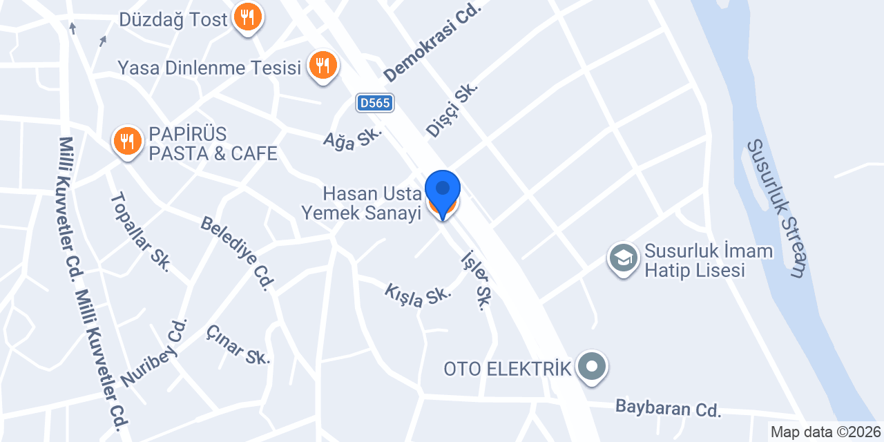 Hasan Usta Yemek Sanayi konumu