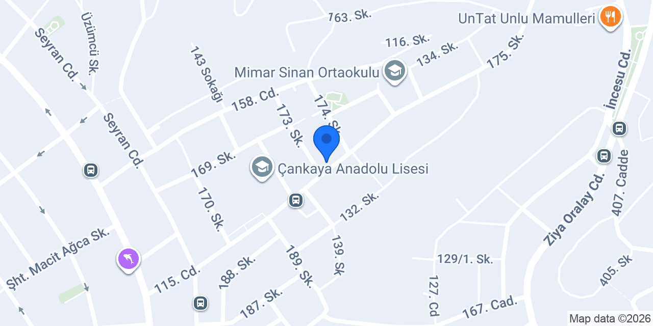 Çankaya Tekel Seyranbağları konumu