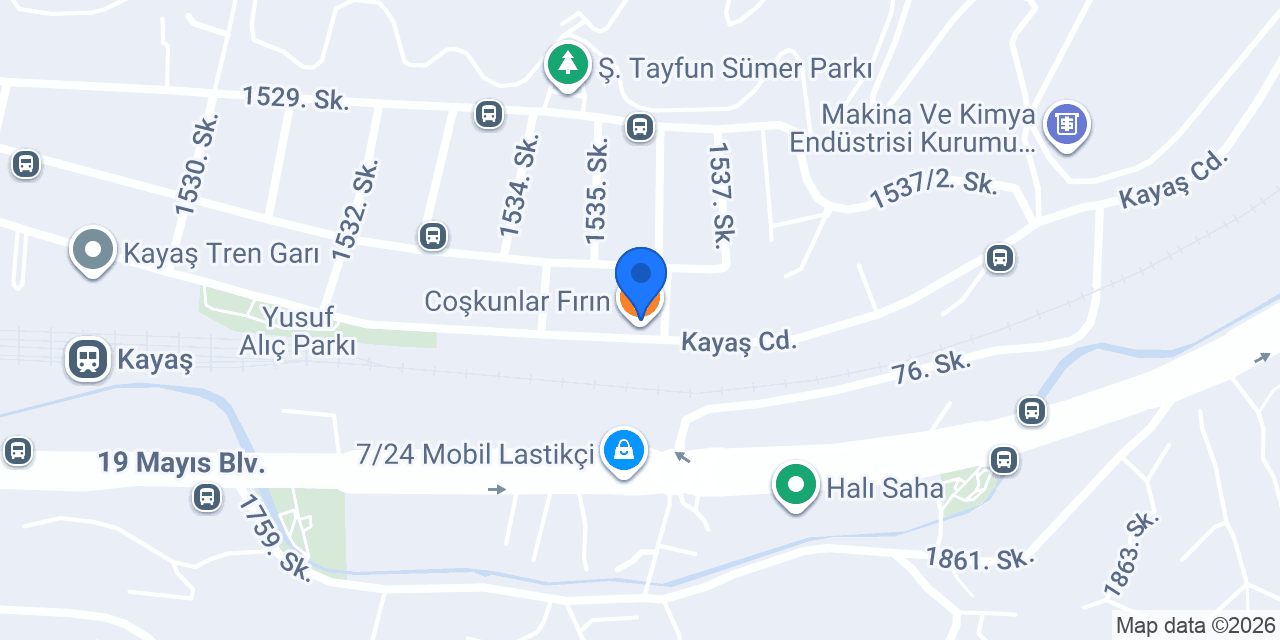 Coşkunlar Fırın konumu