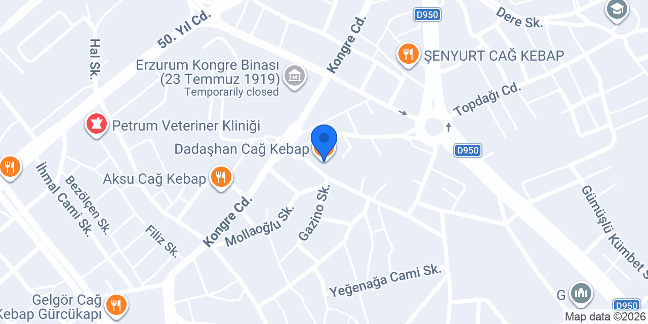 Dadaşhan Cağ Kebap konumu