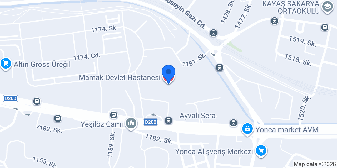 Mamak Devlet Hastanesi konumu