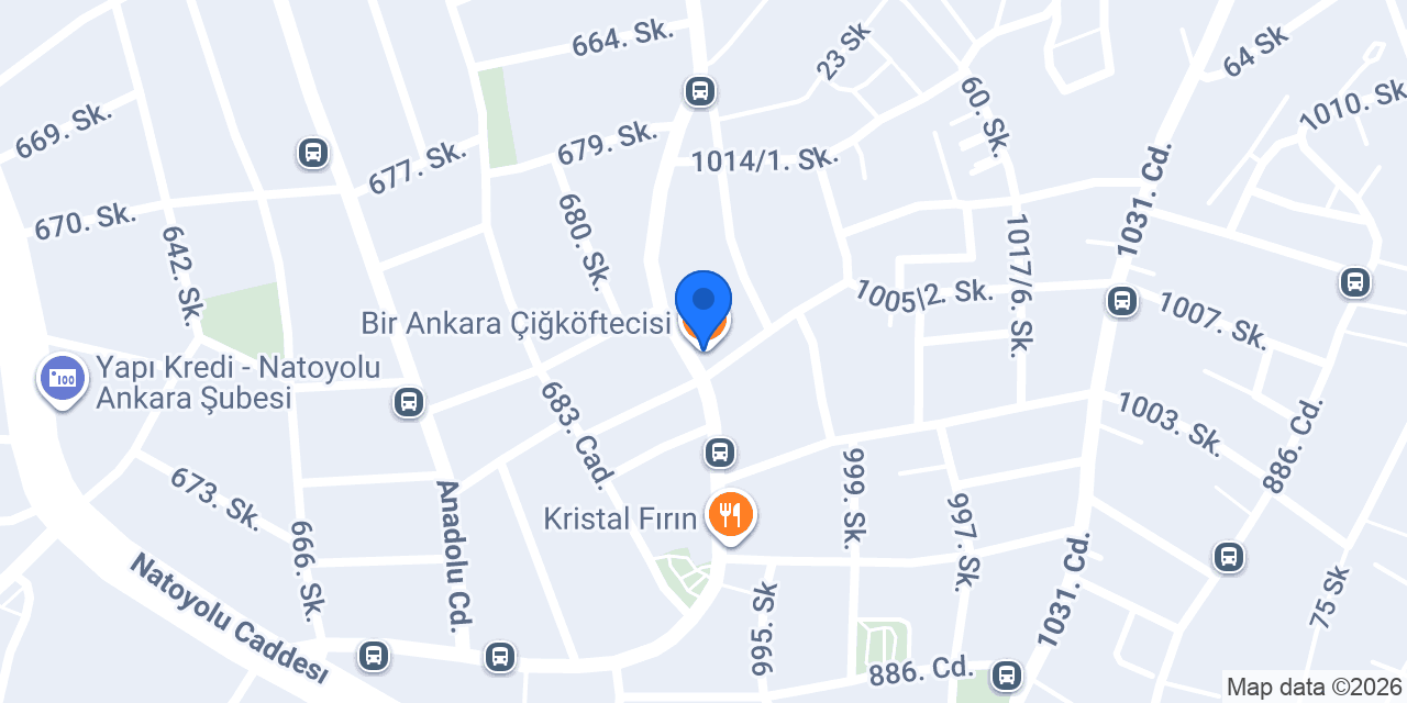 Bir Ankara Çiğköftecisi konumu