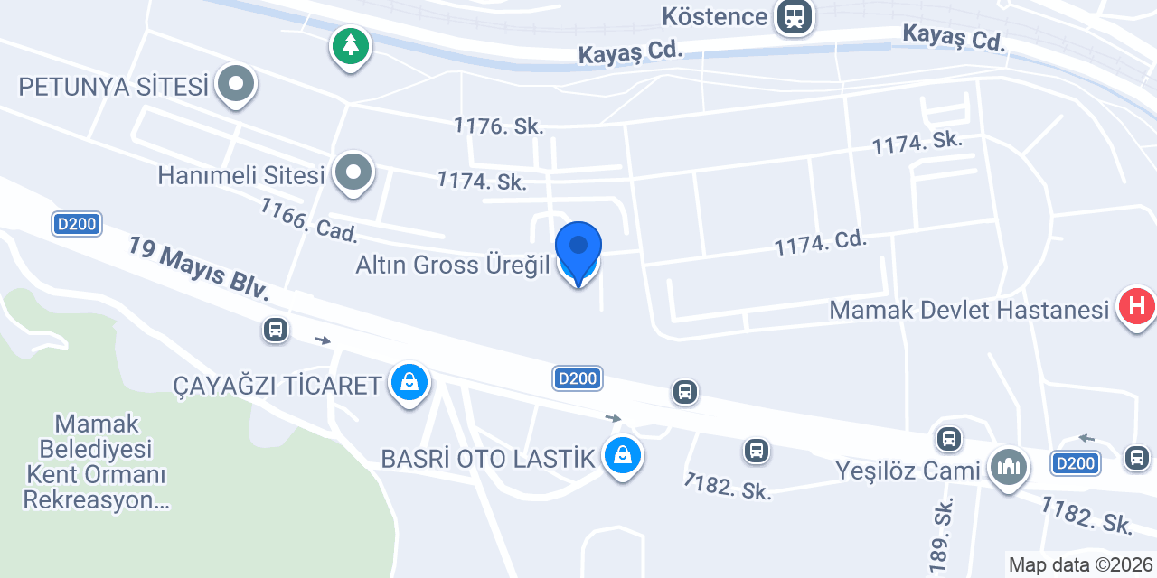 Altın Gross Üreğil konumu
