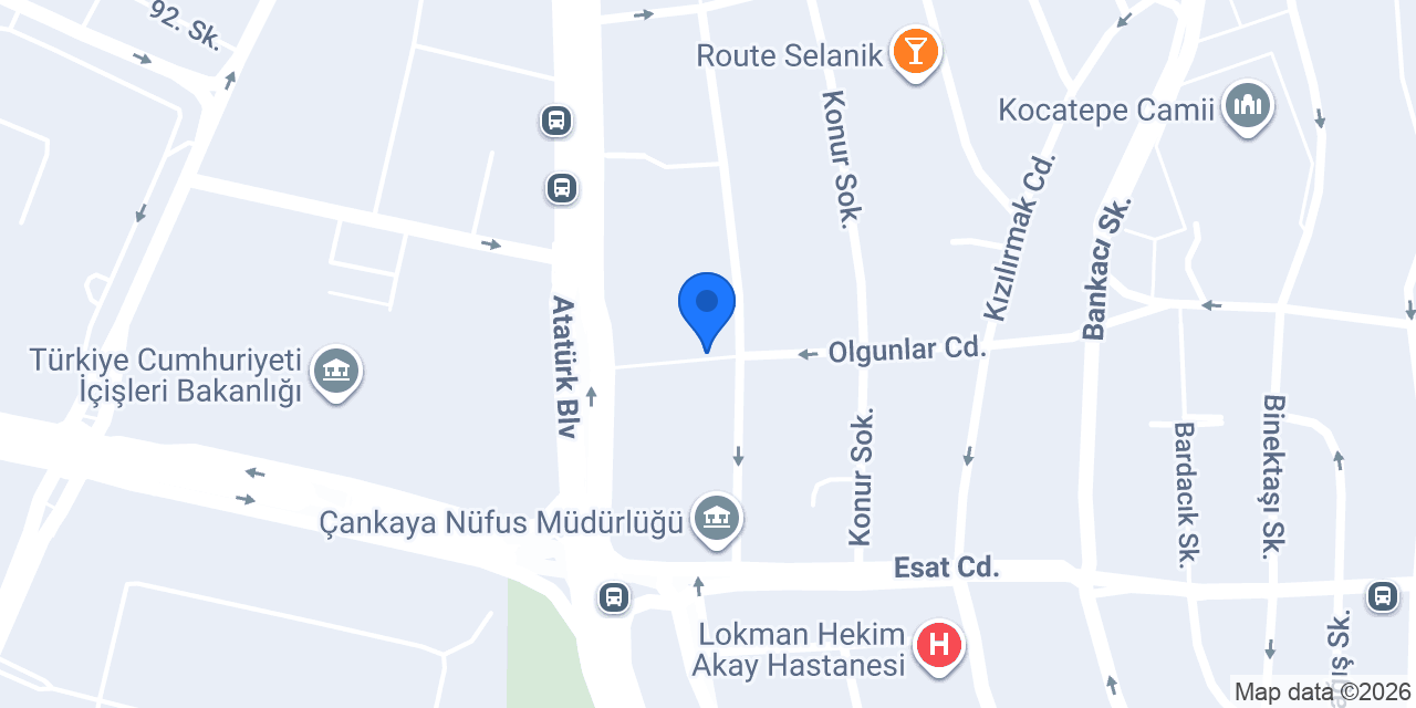 Ata Kitabevi konumu