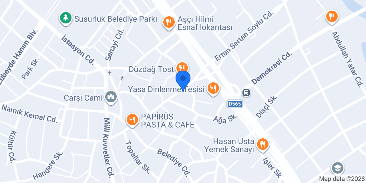 Garanti Sürücü Kursu konumu