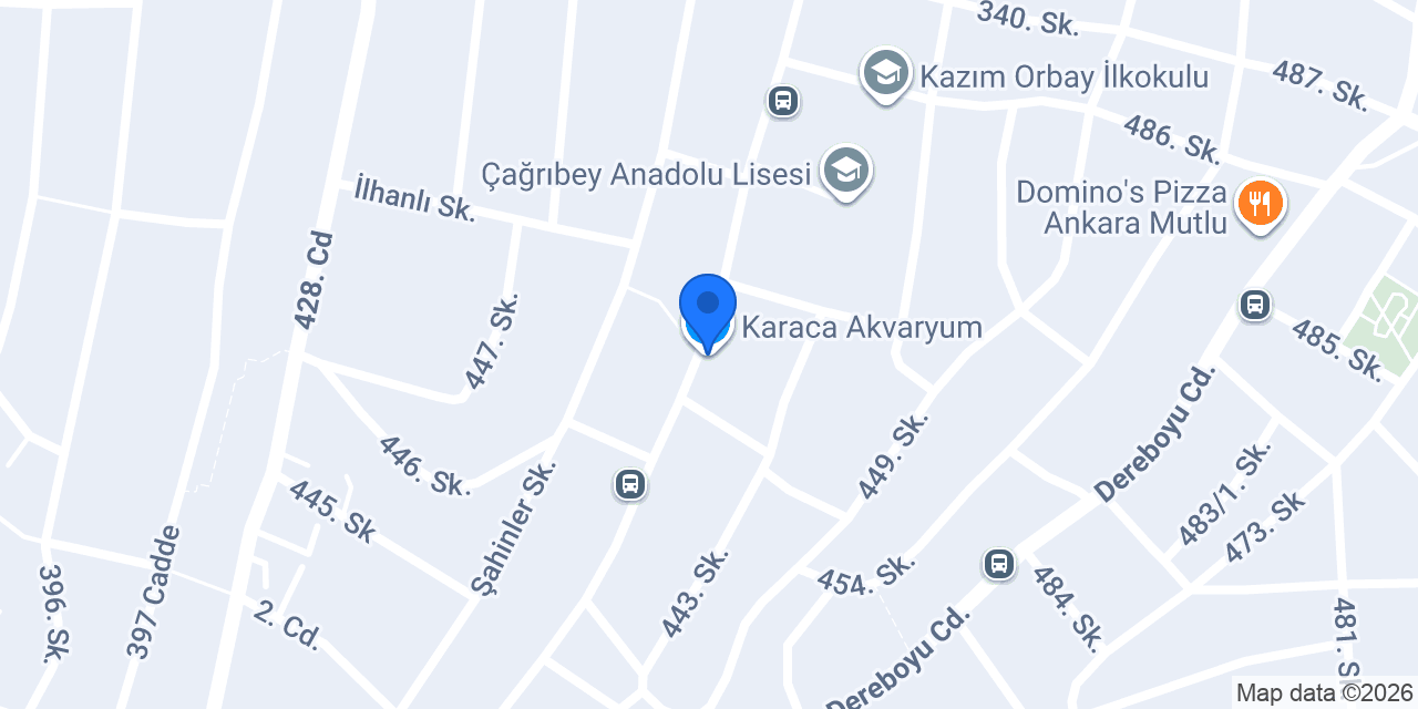Karaca Akvaryum konumu