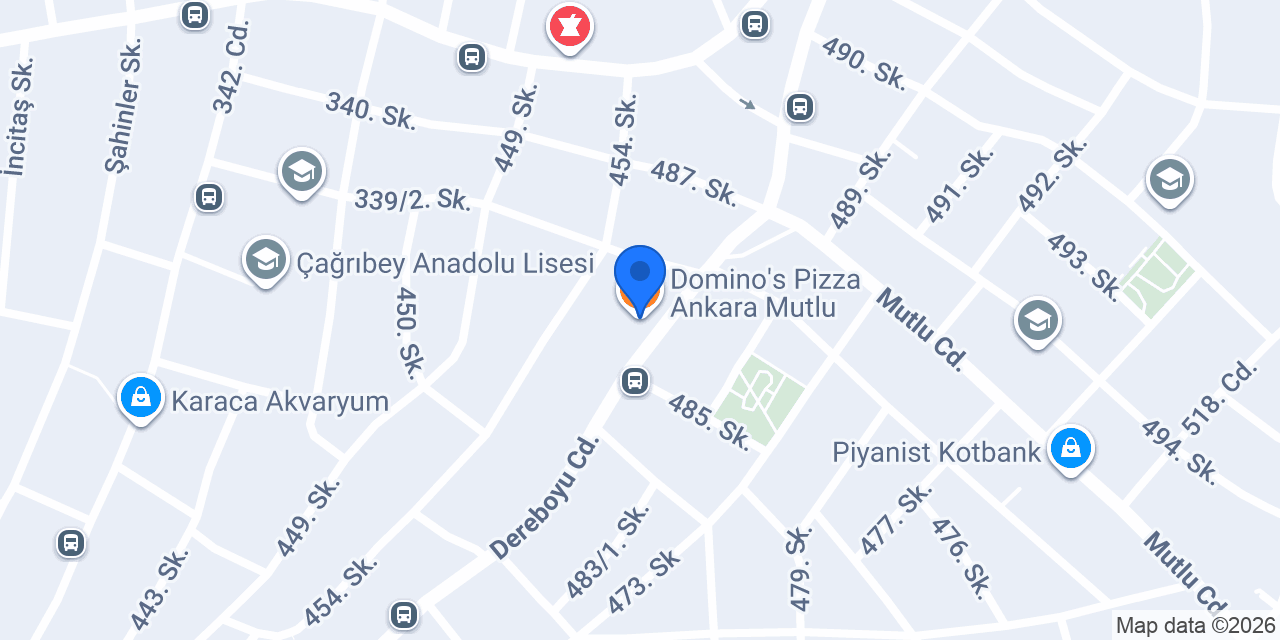Domino's Pizza Ankara Mutlu konumu