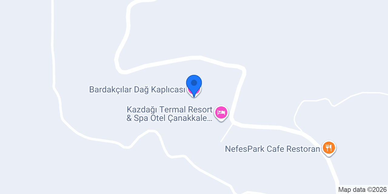 Bardakçılar Dağ Kaplıcası konumu