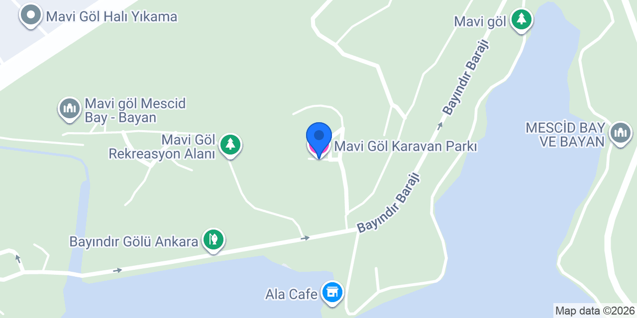 Mavi Göl Karavan Parkı konumu