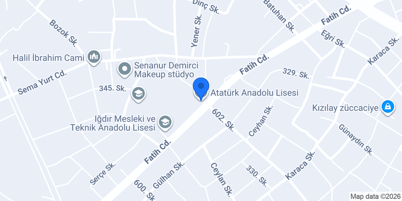 Atatürk Anadolu Lisesi konumu