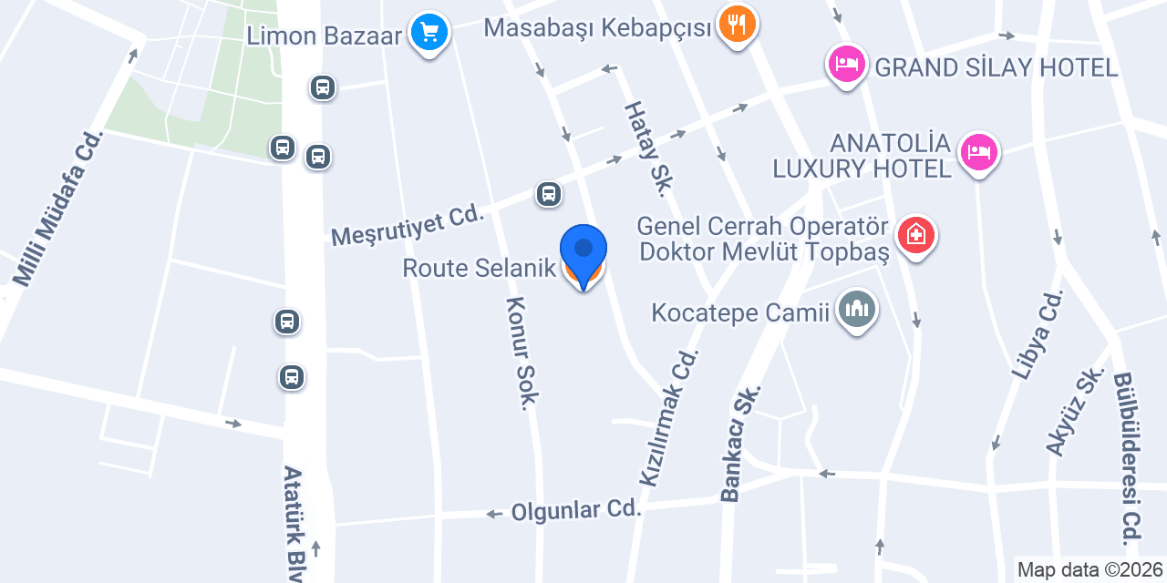 Route Selanik konumu