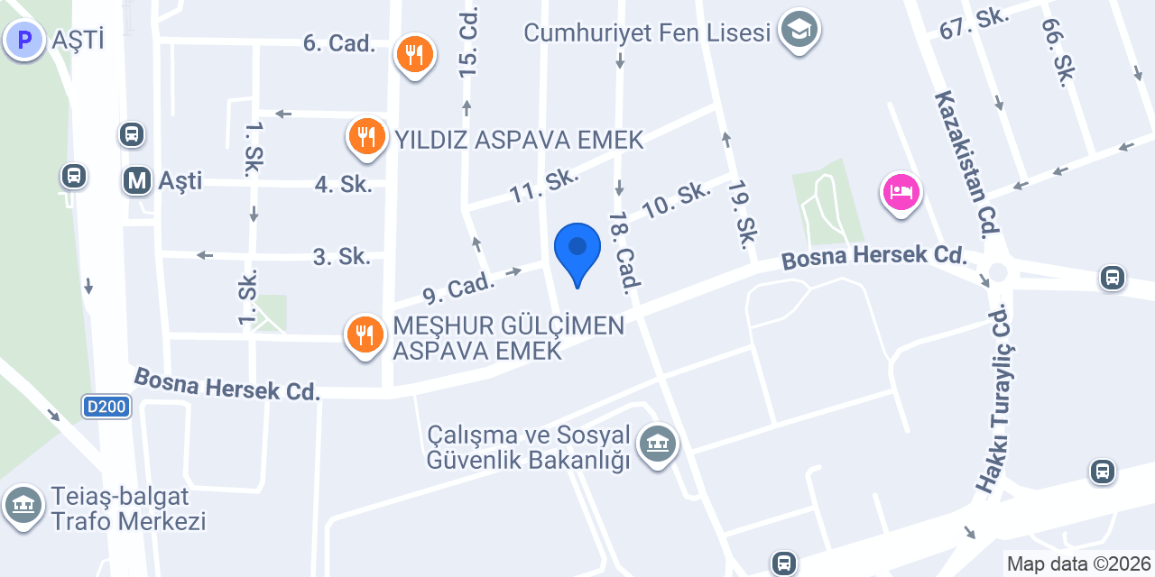 Adanalı İsmail Usta Emek konumu