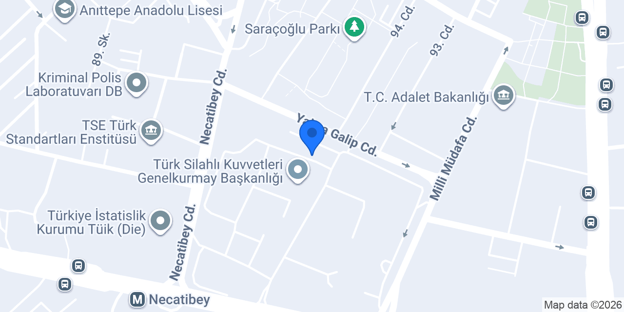 Ptt-genelkurmay Başkanlığı Şubesi konumu