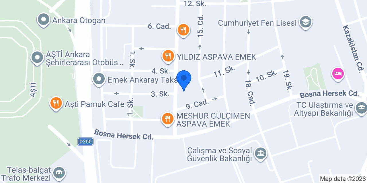 Emek Yıldız Taksi konumu