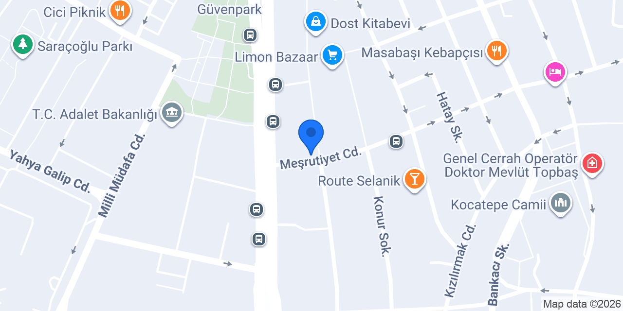 Kızılay Britishtown Dil Okulları konumu