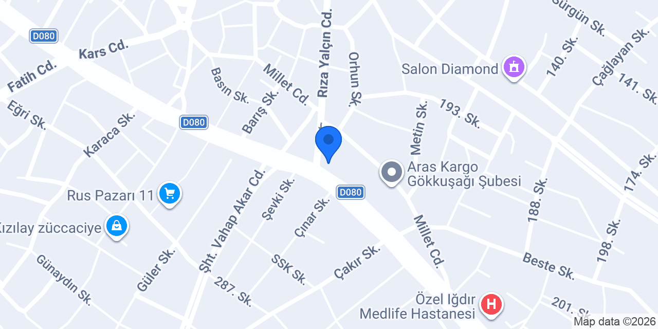 Avis Iğdır - Araç Kiralama konumu