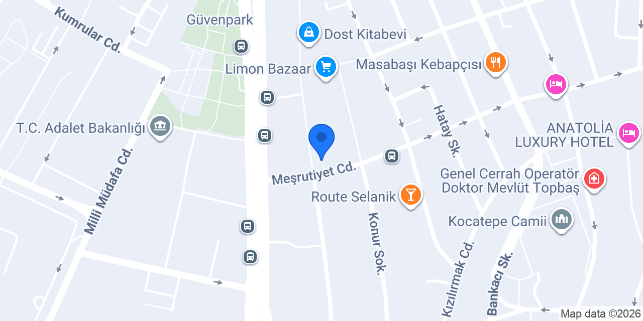 Özler Sürücü Kursu konumu