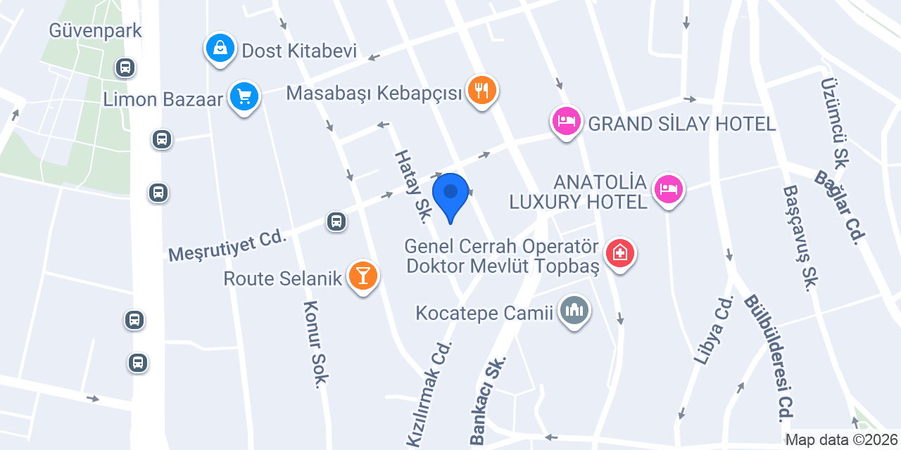 Sağlık-Sen Otel - Kızılay konumu
