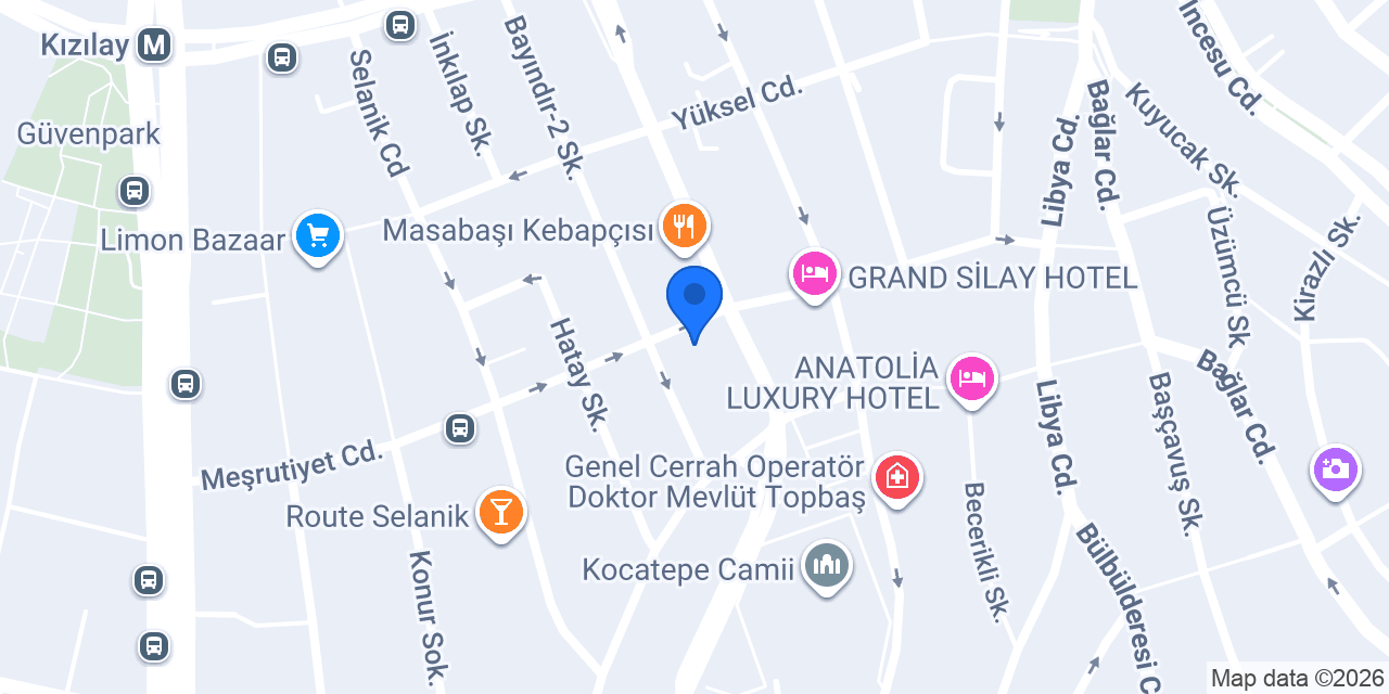 QNB Meşrutiyet Şubesi konumu