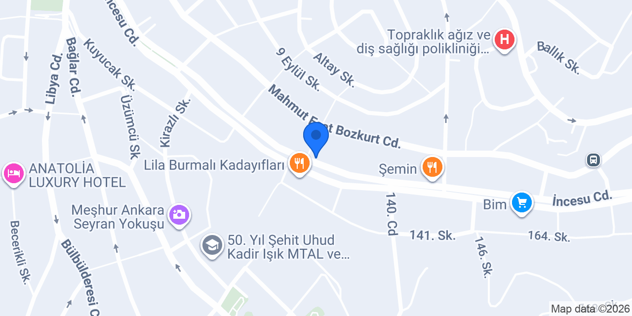 İncesu Aile Sağlığı Merkez konumu