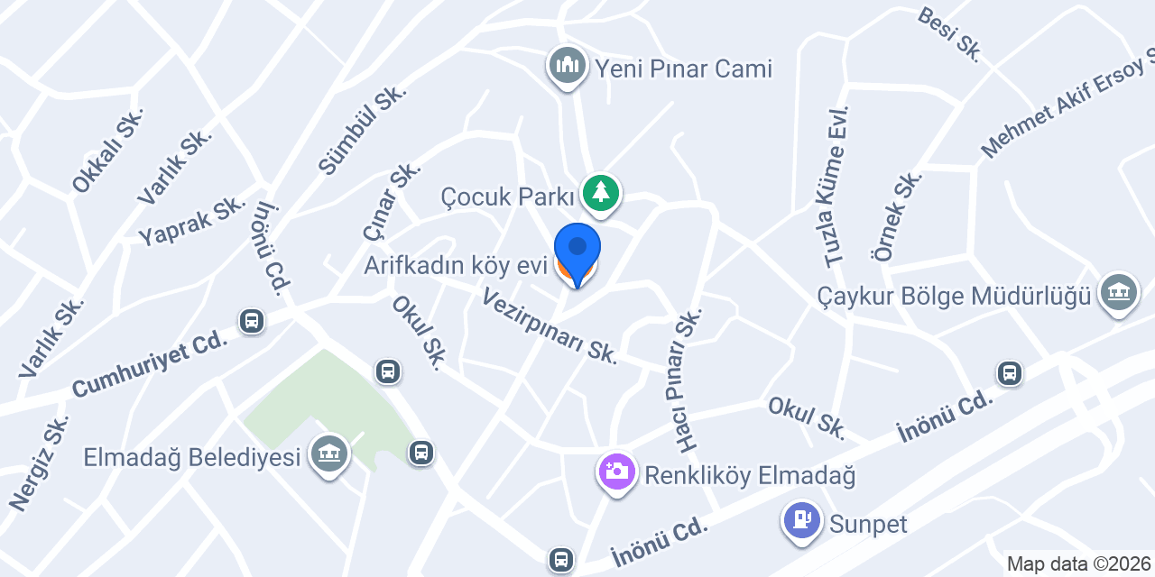 Arifkadın köy evi konumu