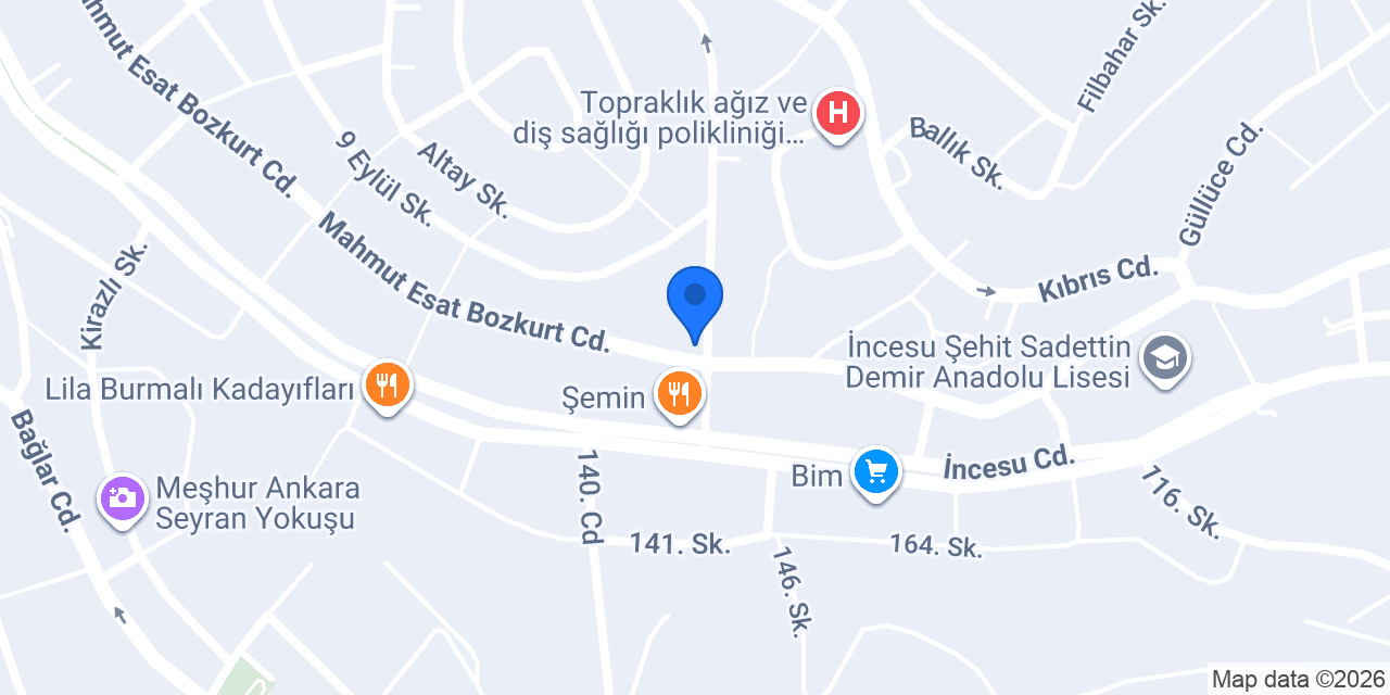Coşar Taksi konumu