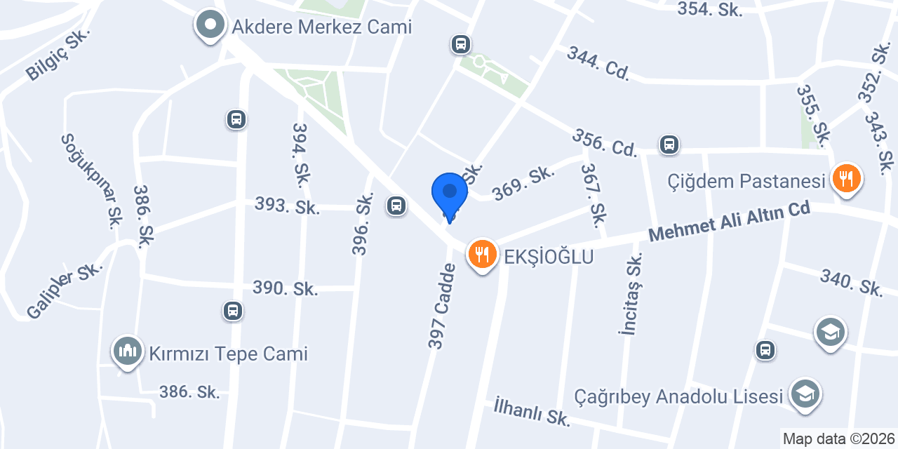 AKDERE OTOBAN SÜRÜCÜ KURSU konumu