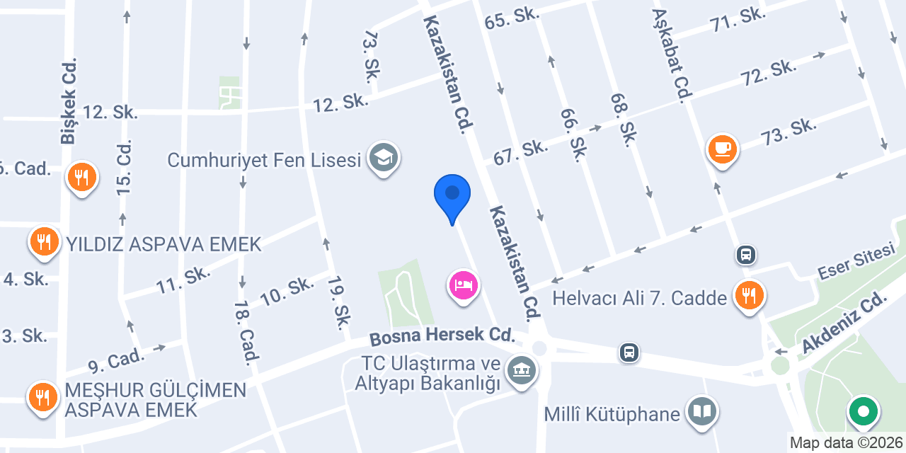 DSİ Çocuk Bakımevi konumu