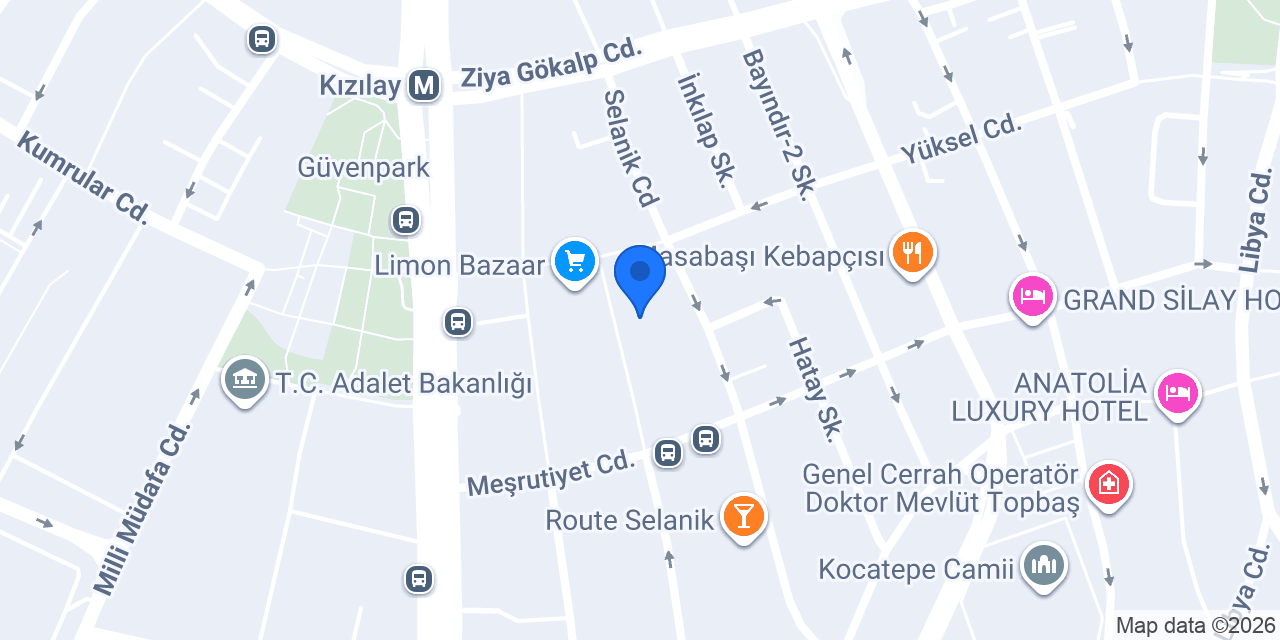 Hatayca Kızılay konumu