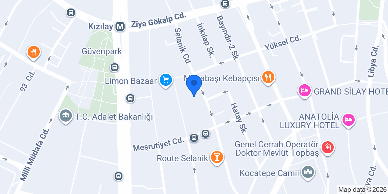 Coral Travel Ankara konumu