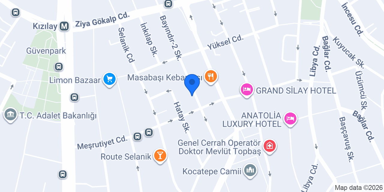 Aysel Gençer Meridyen Terapim Ankara Kızılay konumu