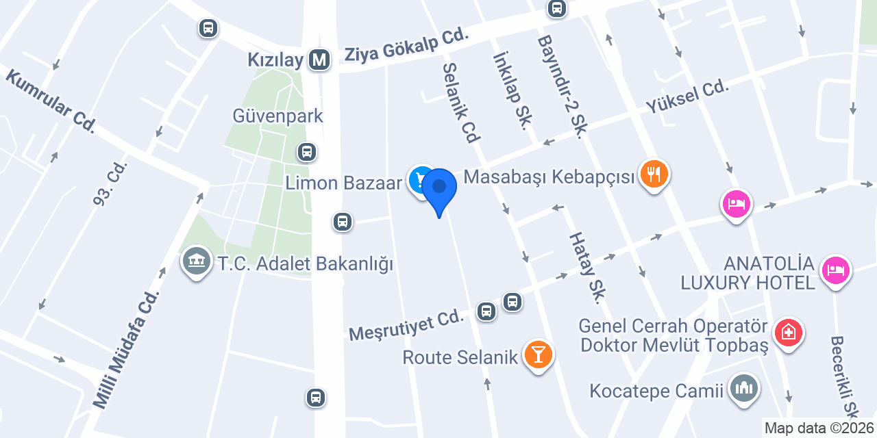 OTEK Akademi Kariyer Merkezi konumu