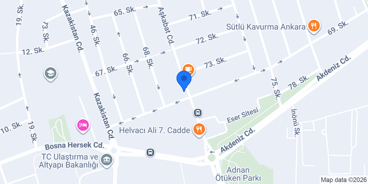 Garanti BBVA Bahçelievler / Ankara Şubesi konumu