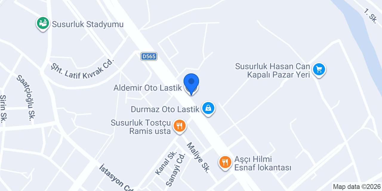 Aldemir Oto Lastik konumu